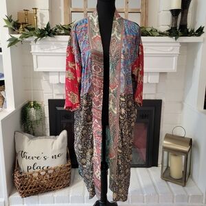 Karma Highway Colorful Patchwork Kimono One Size